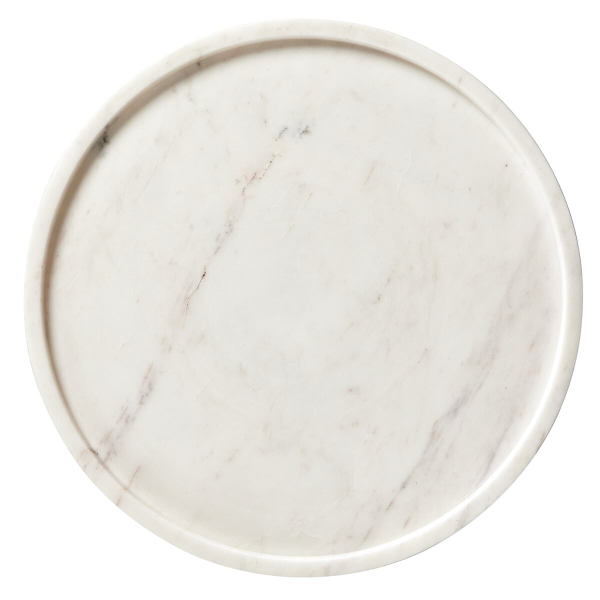 Table d'appoint Skylar à quatre mains en marbre blanc poli