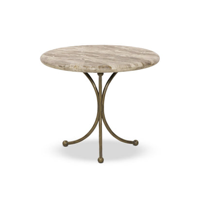 Table d'appoint Sylas à quatre mains en marbre fossile