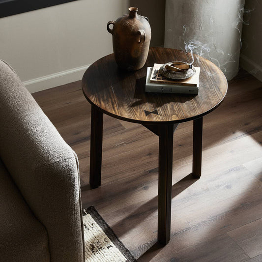 Table Pimms Four Hands en finition marron vieilli
