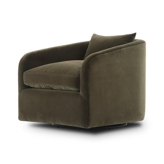 Chaise pivotante Four Hands Topanga en olive Surrey