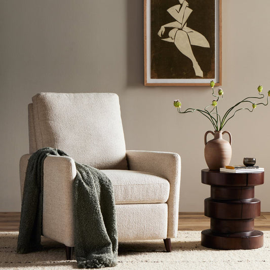 Fauteuil inclinable Wallen à quatre mains en Nova Taupe 