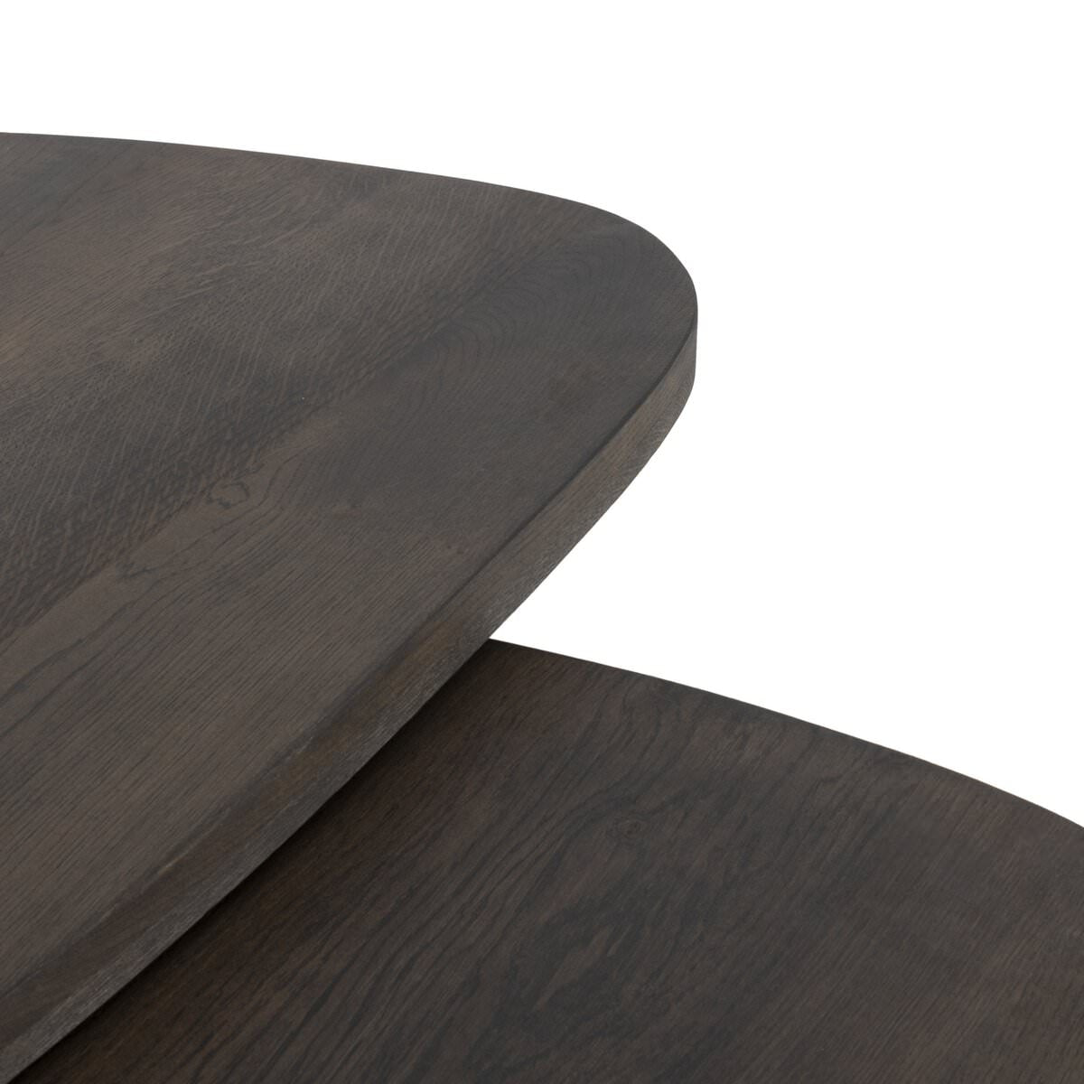 Ensemble de tables basses gigognes Four Hands Zion en chêne gris tabac