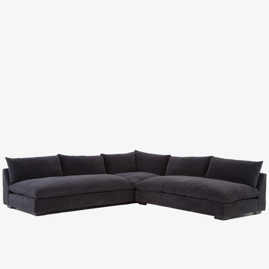 Canapé modulable 3 pièces Four Hands Grant en anthracite Henry