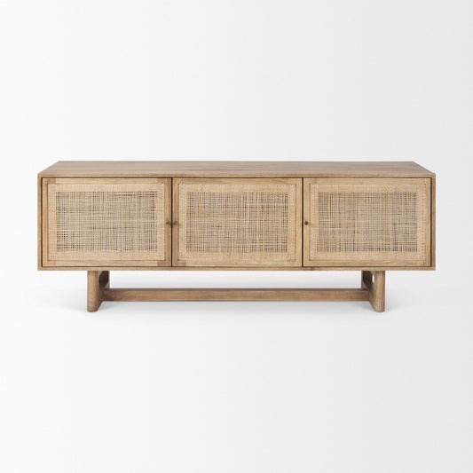 Console multimédia Georgia en Light Wash
