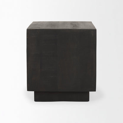 Table d'appoint carrée Sierra en délavé foncé