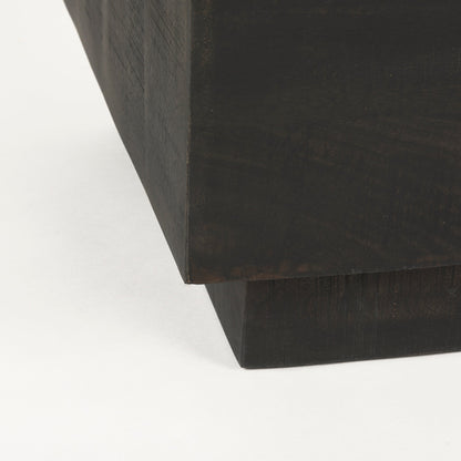 Table d'appoint carrée Sierra en délavé foncé