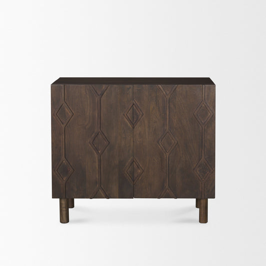 Armoire Essa en finition délavée foncée