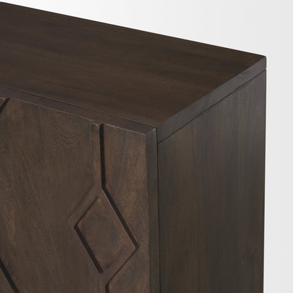Armoire Essa en finition délavée foncée