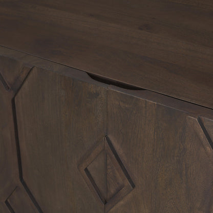 Armoire Essa en finition délavée foncée