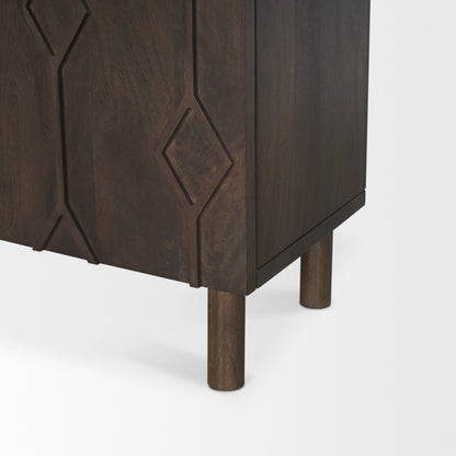 Armoire Essa en finition délavée foncée