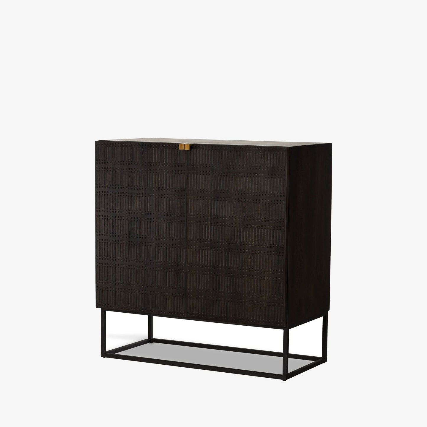 Meuble bar Kelby à quatre mains en marron vintage