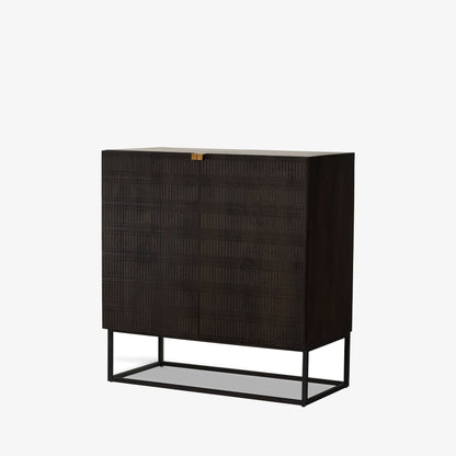 Meuble bar Kelby à quatre mains en marron vintage