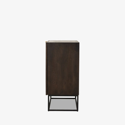 Meuble bar Kelby à quatre mains en marron vintage