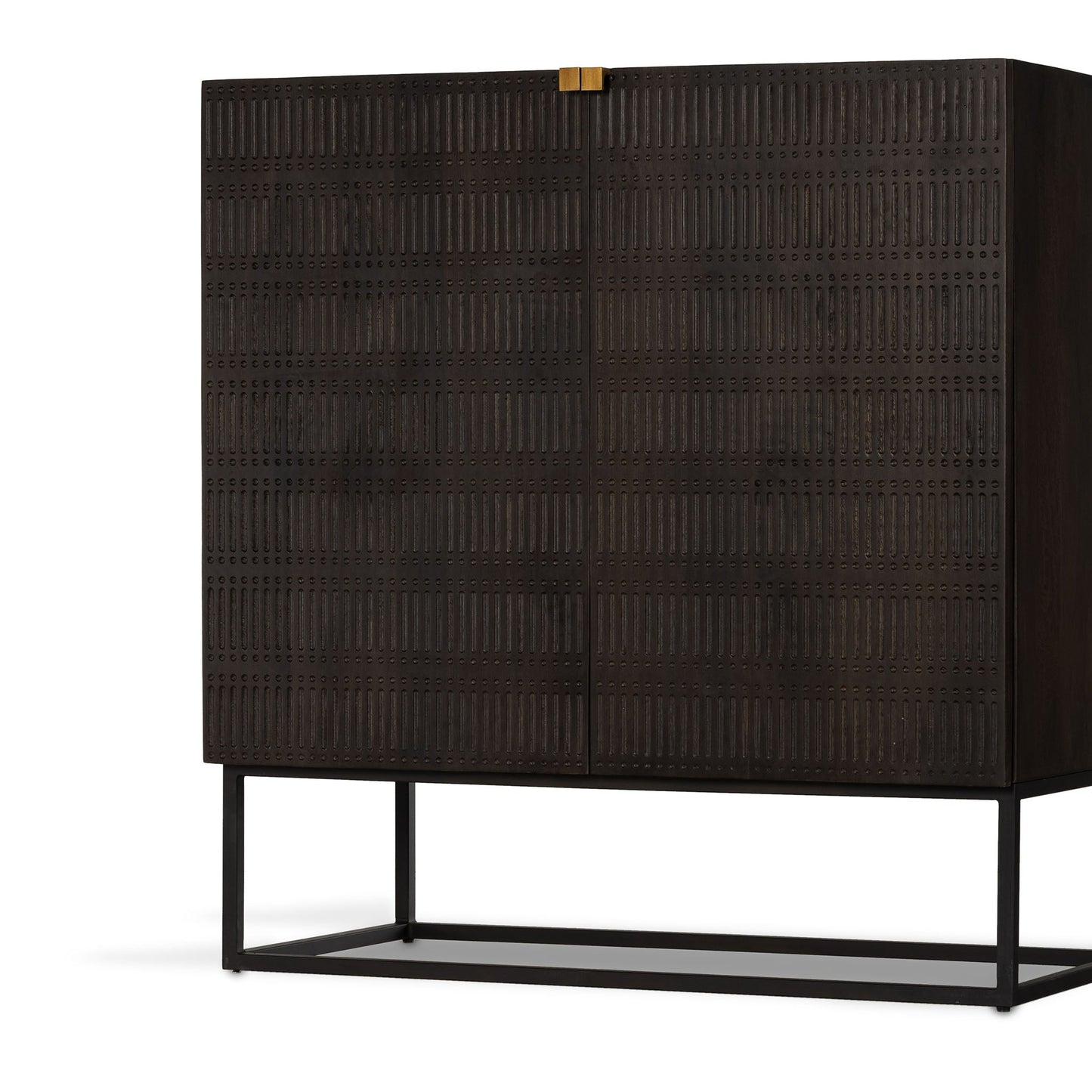 Meuble bar Kelby à quatre mains en marron vintage