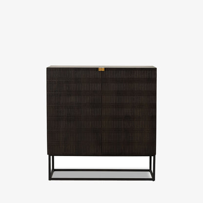 Meuble bar Kelby à quatre mains en marron vintage
