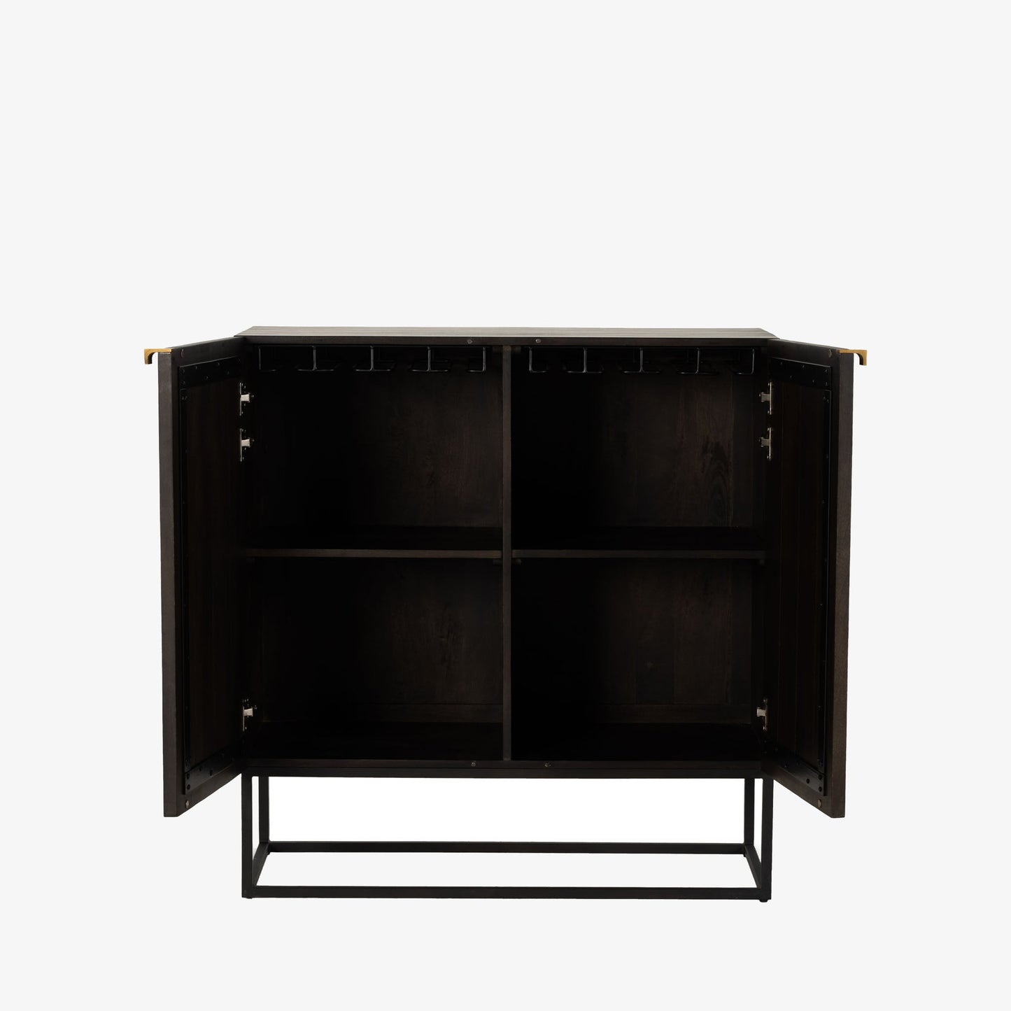 Meuble bar Kelby à quatre mains en marron vintage