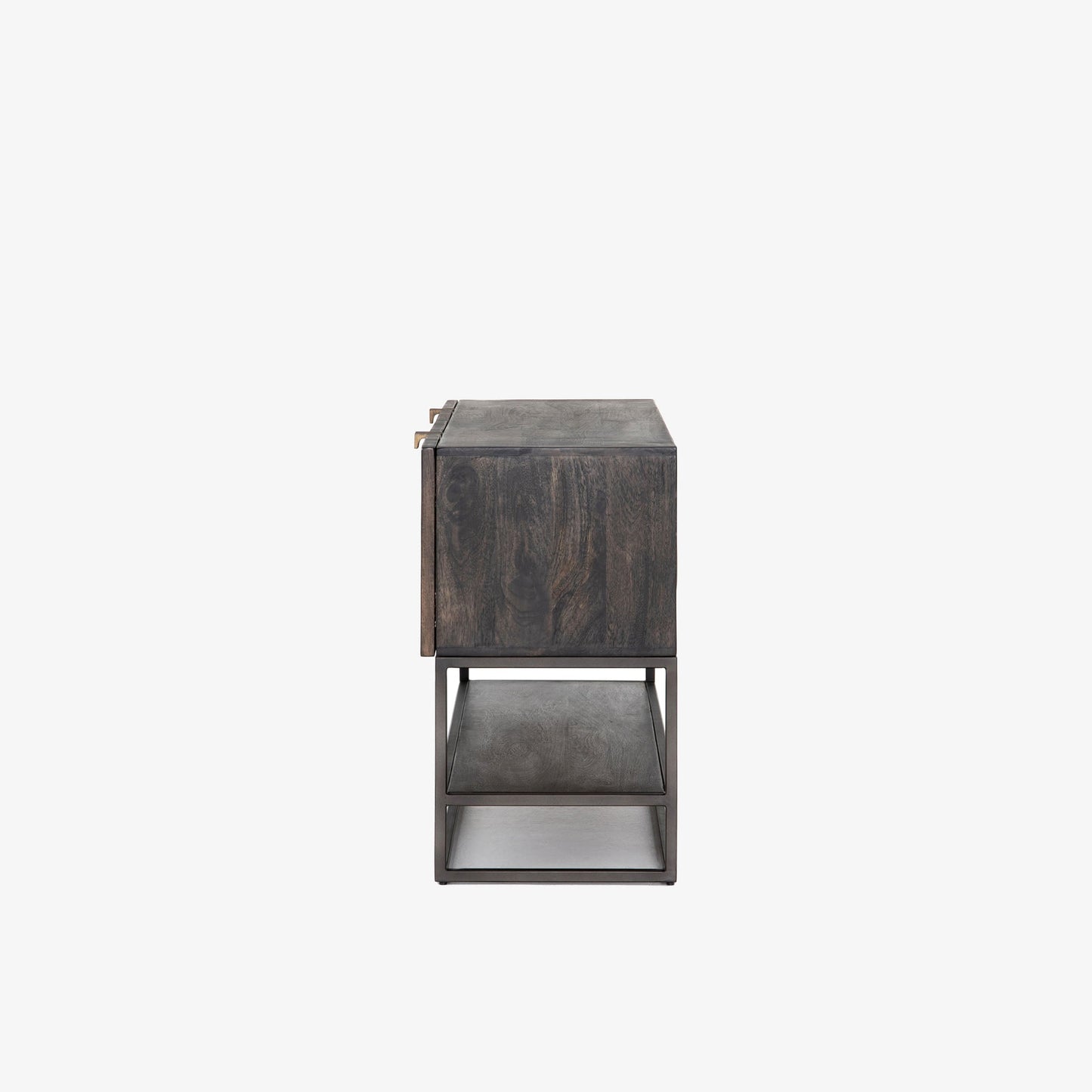 Console multimédia Kelby à quatre mains en marron vintage