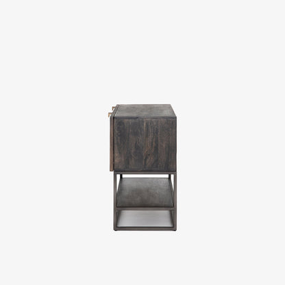 Console multimédia Kelby à quatre mains en marron vintage