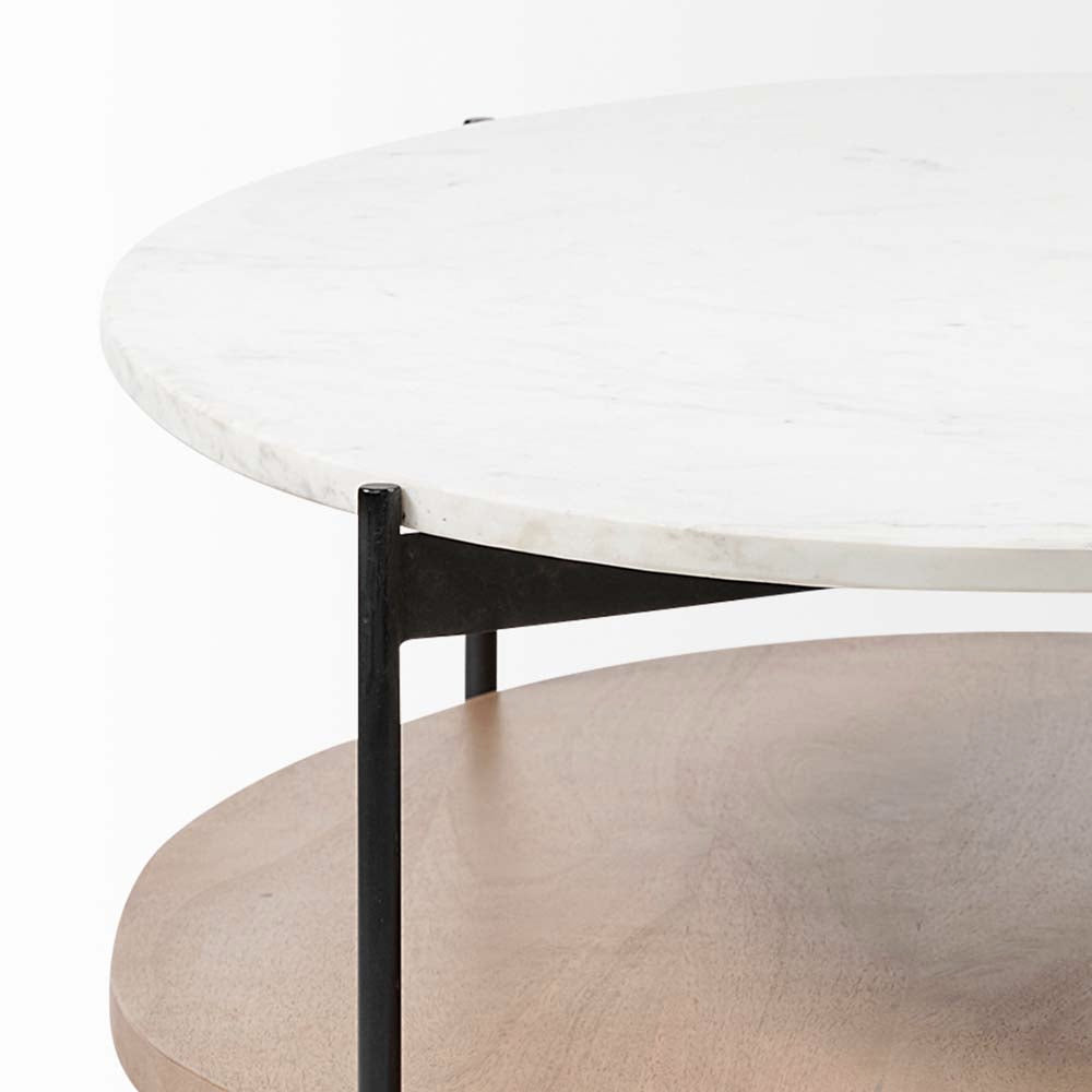 Table basse ovale Crudités et Cocktails en bois clair