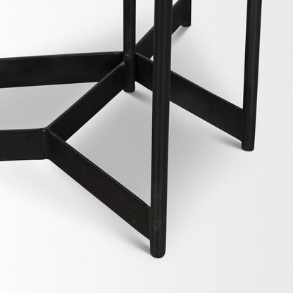 Tables d'appoint gigognes Crudités et Cocktails en bois foncé