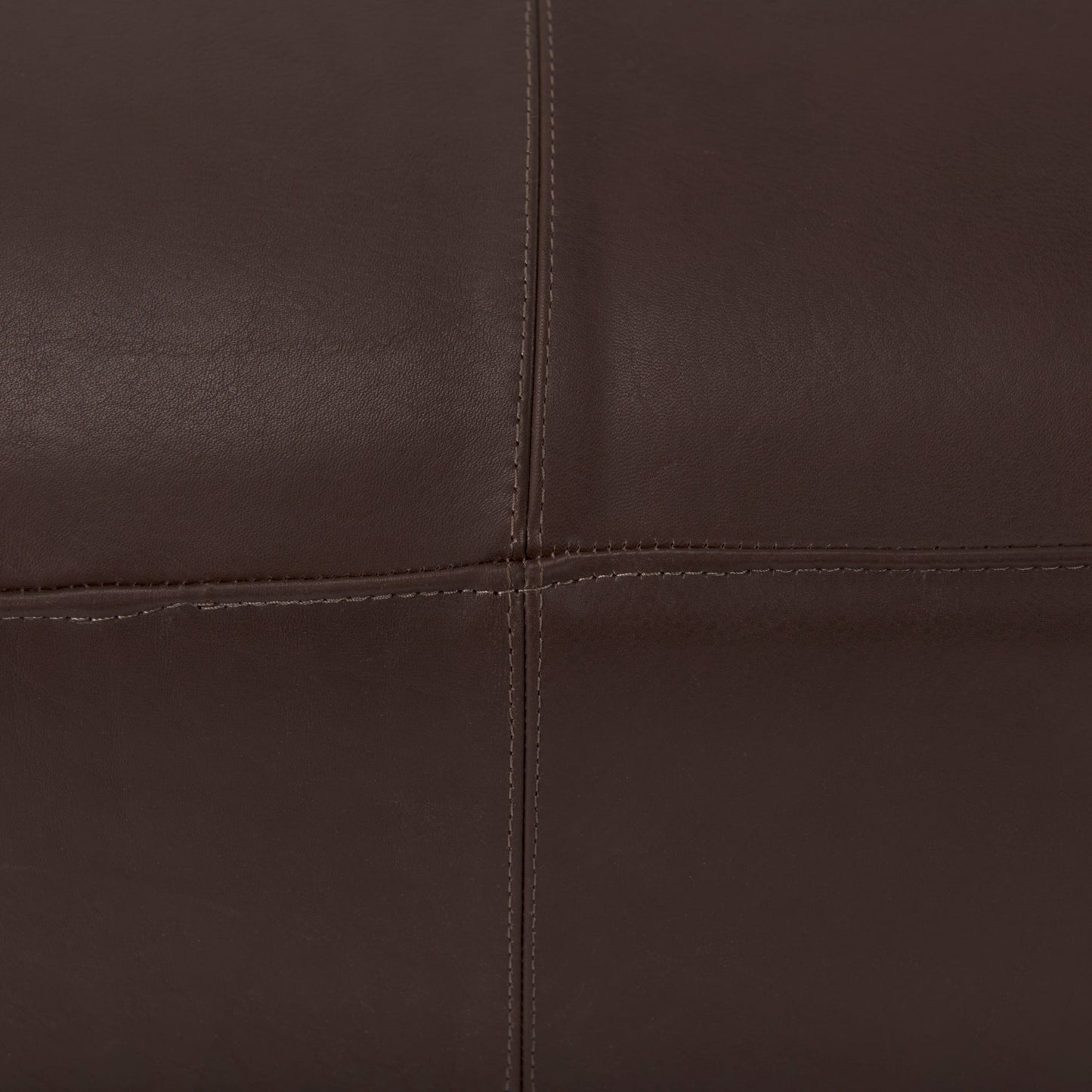 Ottoman Milo en cuir marron foncé 