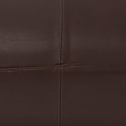 Ottoman Milo en cuir marron foncé 