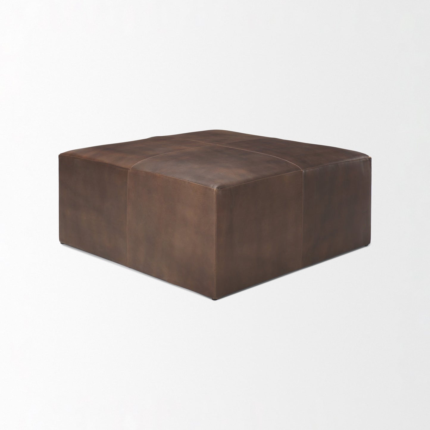 Ottoman Milo en cuir marron moyen 