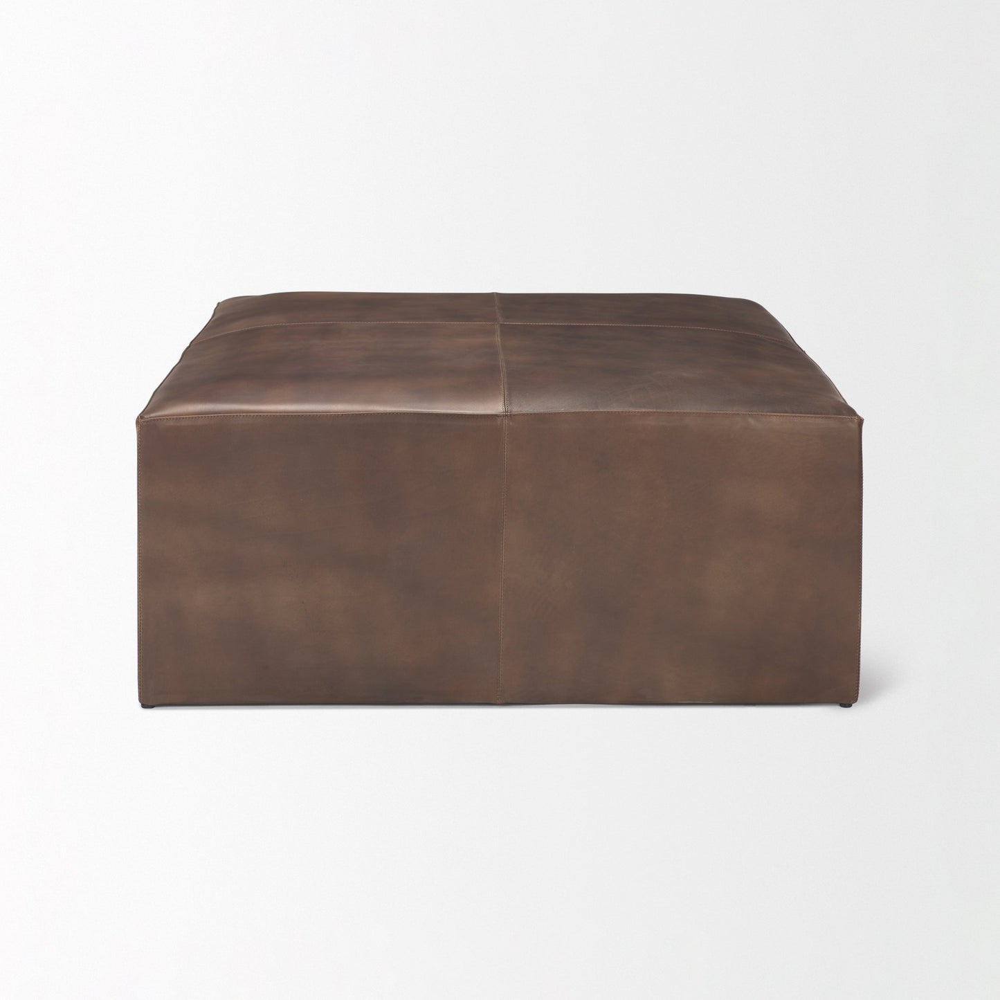 Ottoman Milo en cuir marron moyen 