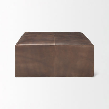 Ottoman Milo en cuir marron moyen 