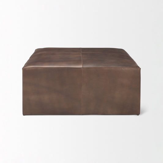 Ottoman Milo en cuir marron moyen 