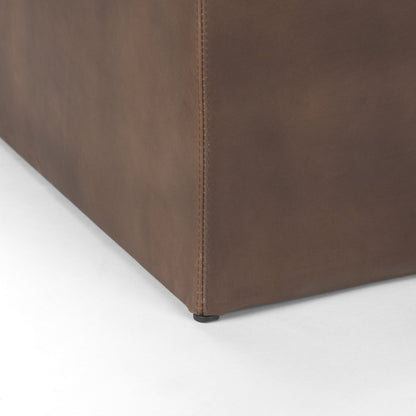 Ottoman Milo en cuir marron moyen 
