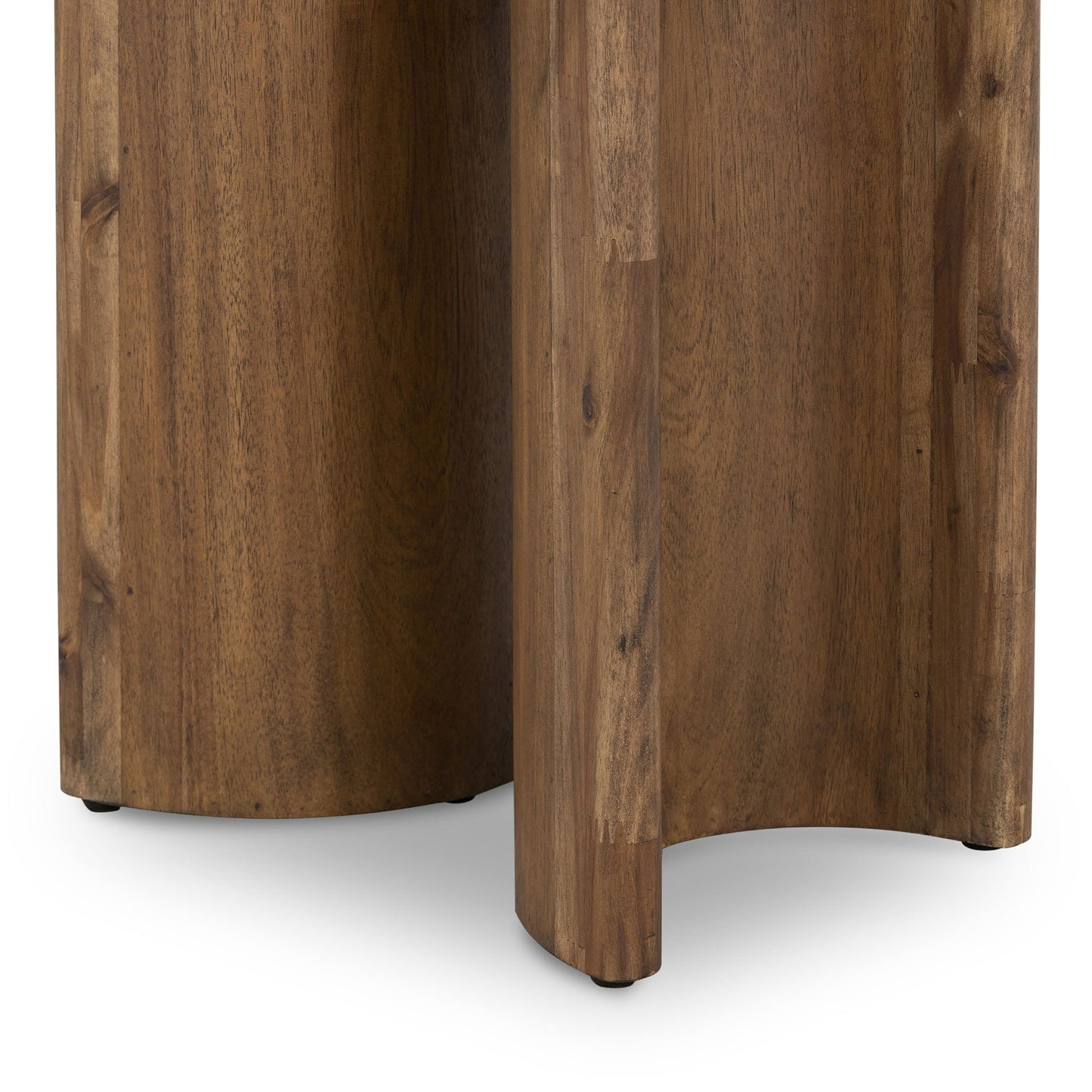 Table d'appoint Paden à quatre mains en acacia brun vieilli