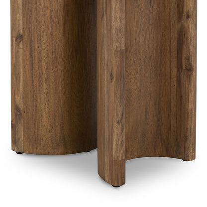 Table d'appoint Paden à quatre mains en acacia brun vieilli