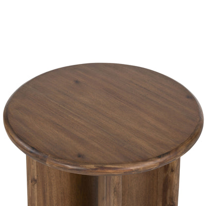 Table d'appoint Paden à quatre mains en acacia brun vieilli