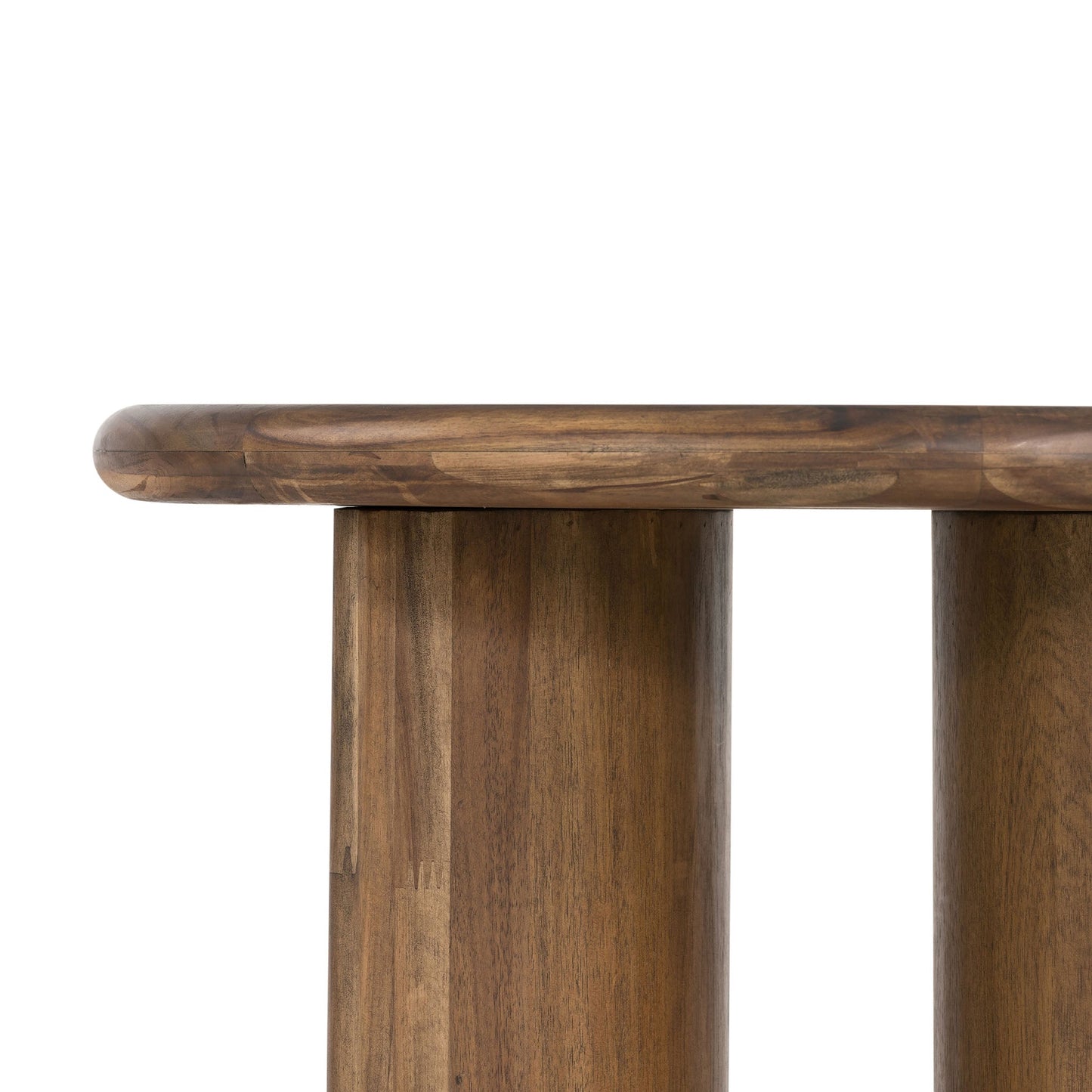 Table d'appoint Paden à quatre mains en acacia brun vieilli