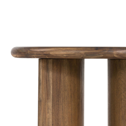 Table d'appoint Paden à quatre mains en acacia brun vieilli