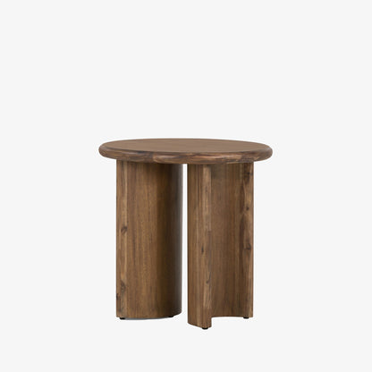 Table d'appoint Paden à quatre mains en acacia brun vieilli