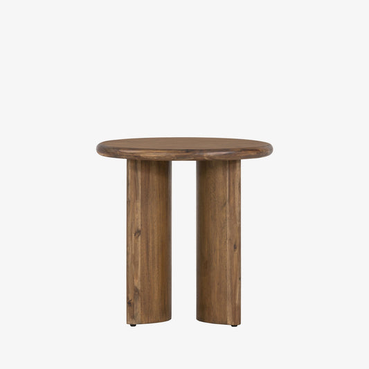 Table d'appoint Paden à quatre mains en acacia brun vieilli