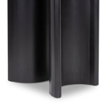 Table d'appoint Paden à quatre mains en acacia noir vieilli