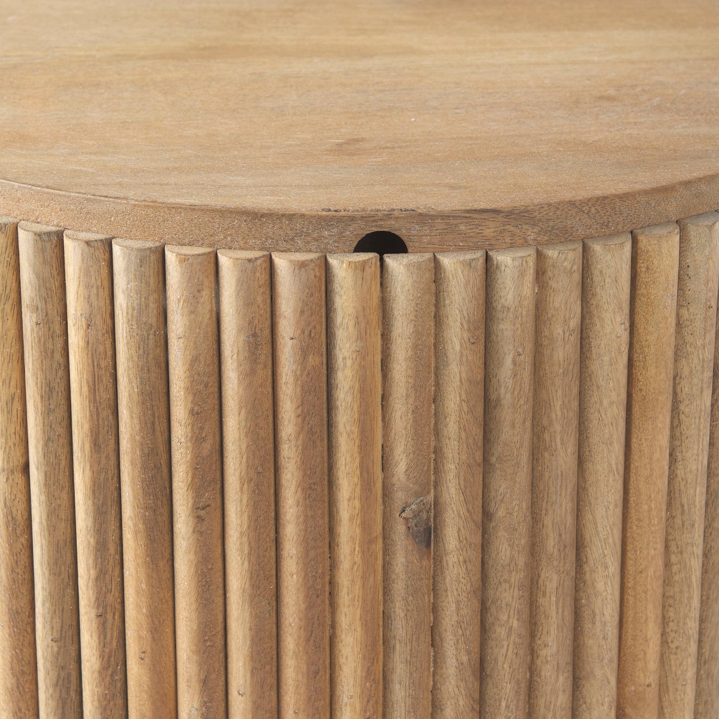 Table d'appoint Reece Reeded en naturel