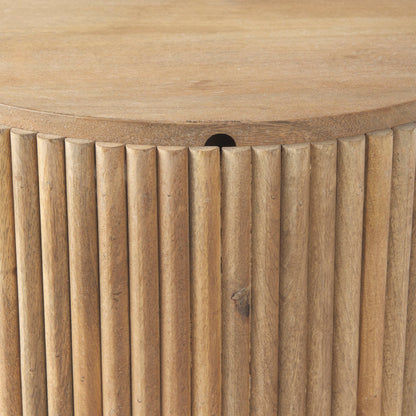 Table d'appoint Reece Reeded en naturel