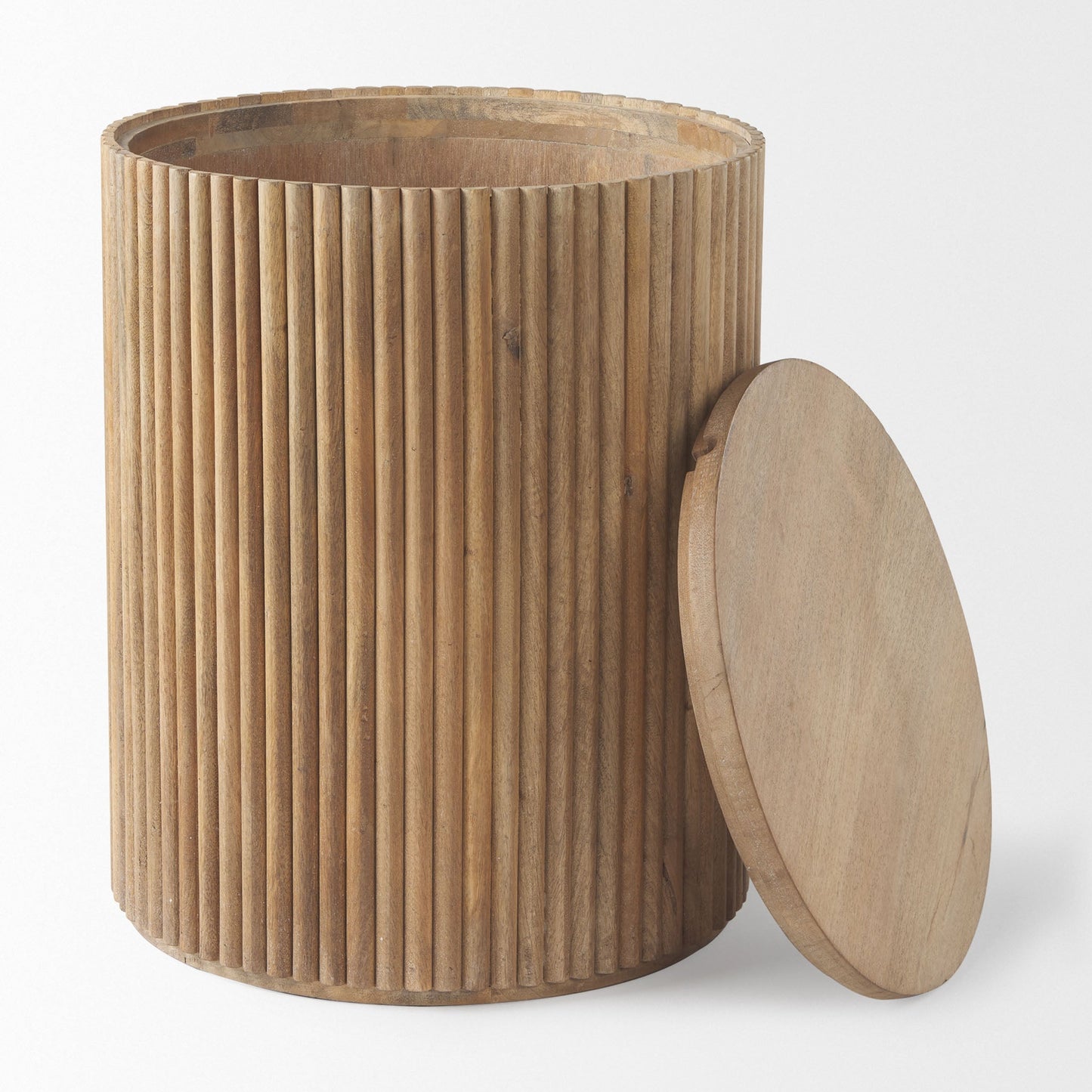 Table d'appoint Reece Reeded en naturel