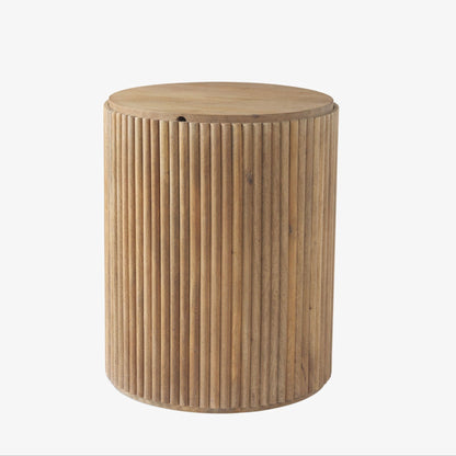 Table d'appoint Reece Reeded en naturel