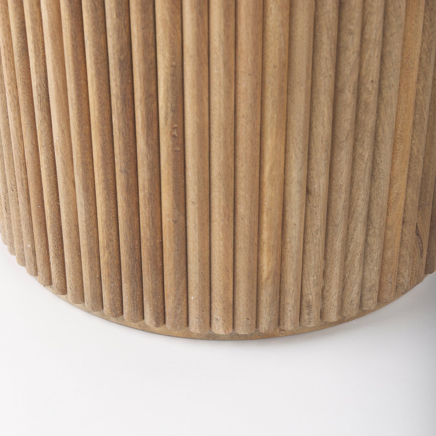 Table d'appoint Reece Reeded en naturel