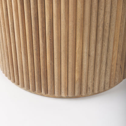 Table d'appoint Reece Reeded en naturel