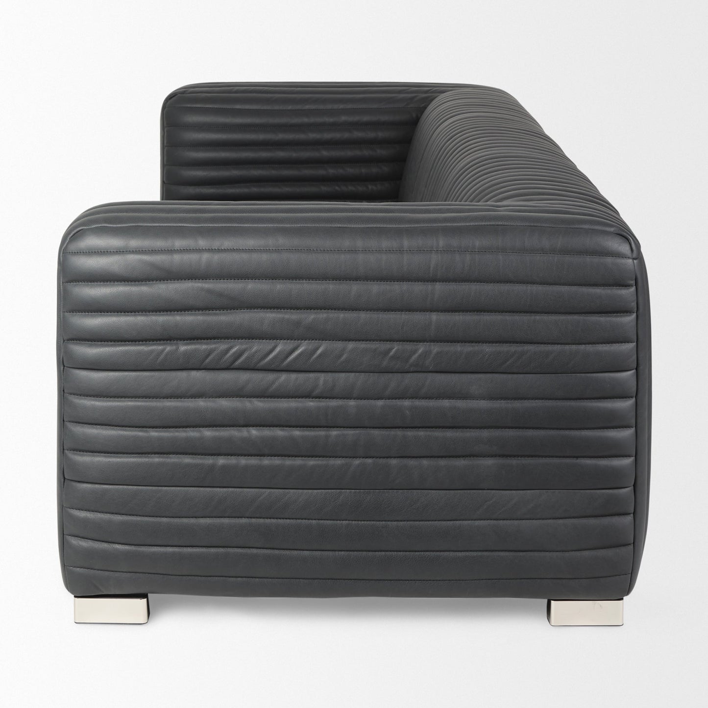 Canapé trois places Remington en cuir noir