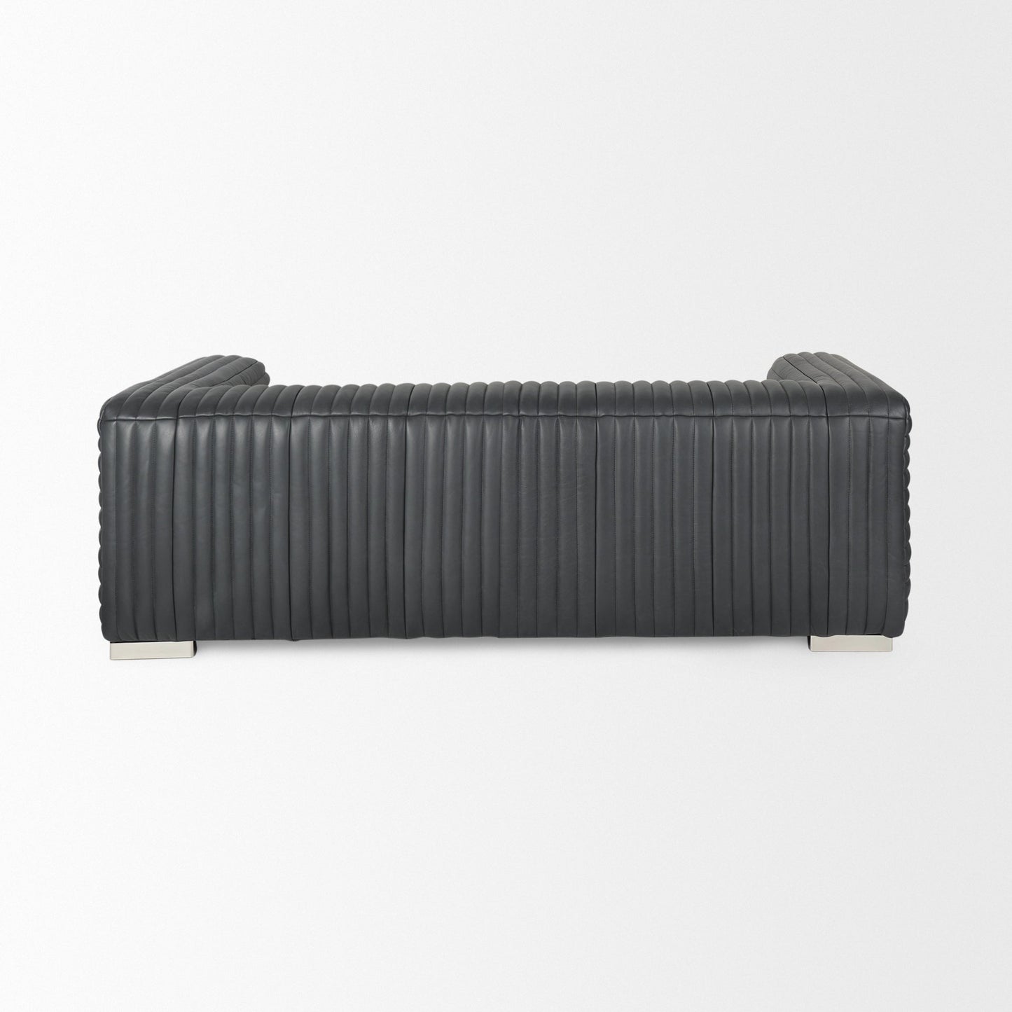Canapé trois places Remington en cuir noir