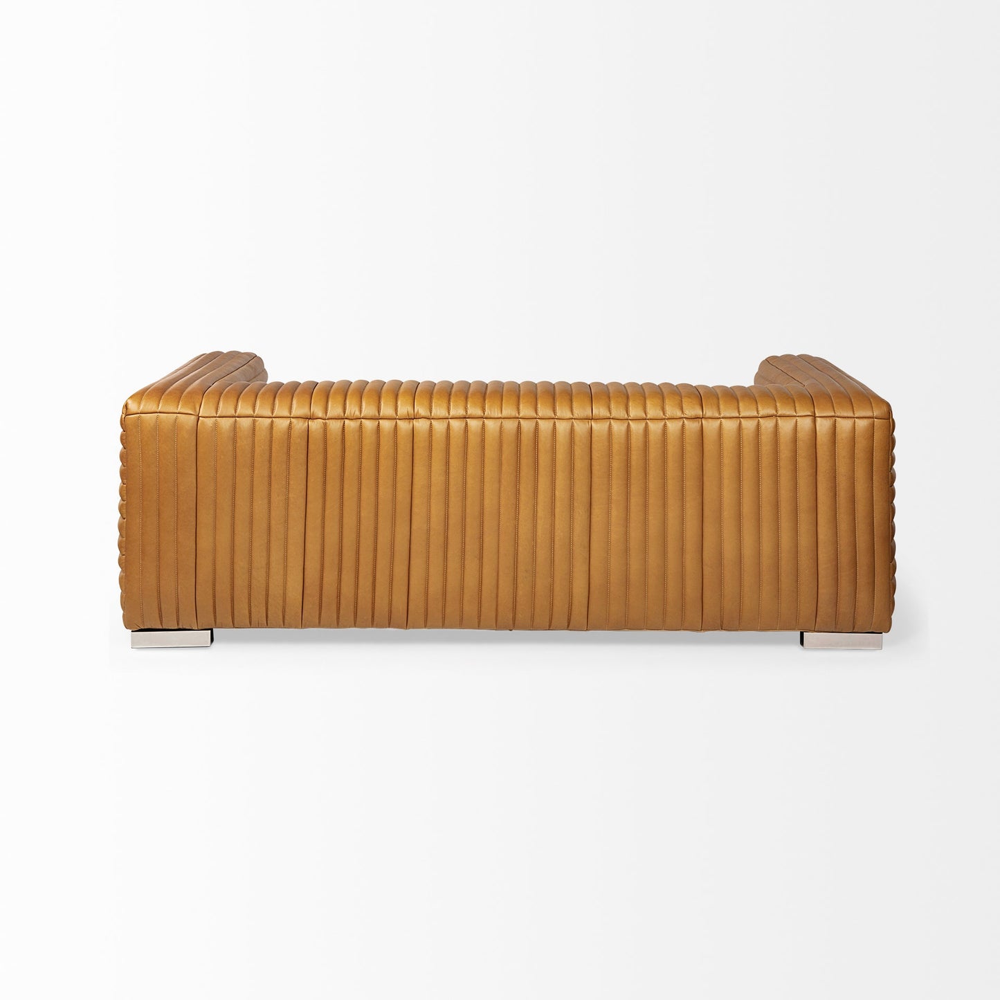 Canapé trois places Remington en cuir cognac