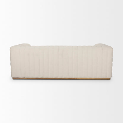 Canapé trois places Remington en tissu bouclé crème