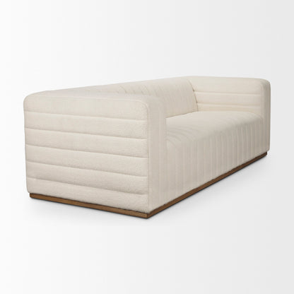 Canapé trois places Remington en tissu bouclé crème